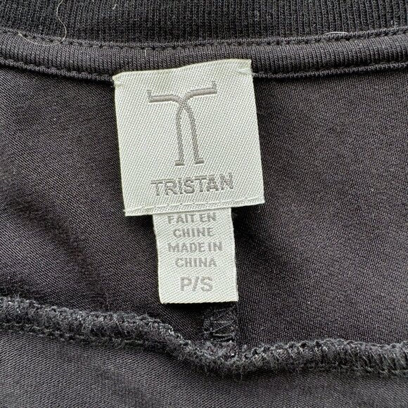 Tristan Black Beaded Long-sleeve Tee Size Small - Picture 15 of 15